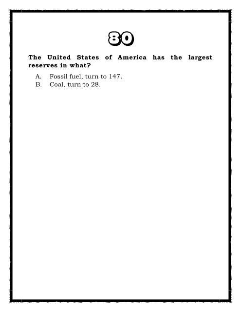 A Trivia Book on USA