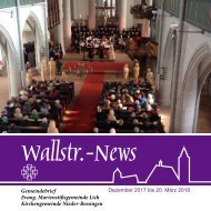 Wallstr.-News 2017/2018