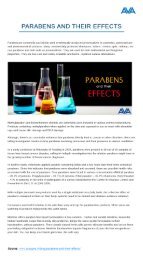 Parabens and their Effects