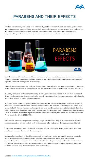 Parabens and their Effects