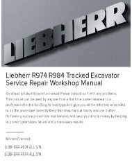 Liebherr R974 R984 Tracked Excavator Service Repair Workshop Manual