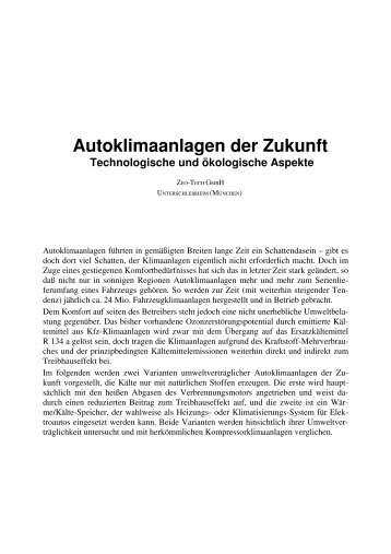 Autoklimaanlagen der Zukunft - Zeo- Tech GmbH