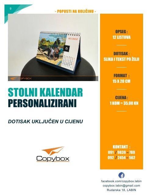 Copybox - Brošura kalendari 2018.