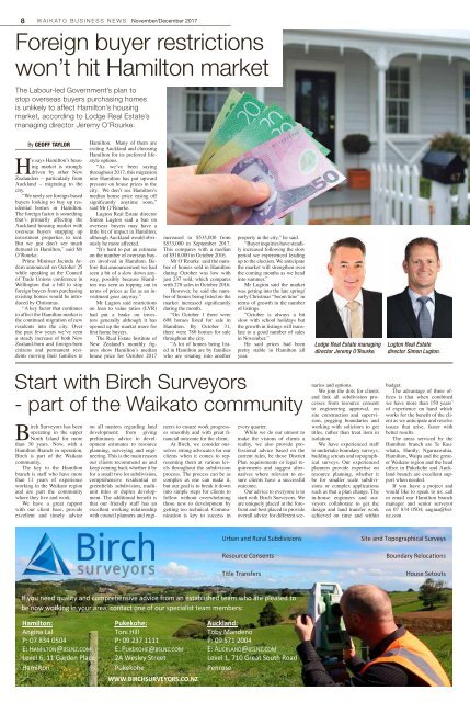 Waikato Business News November/December 2017