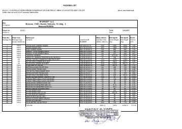 PACKİNG LİST yeni