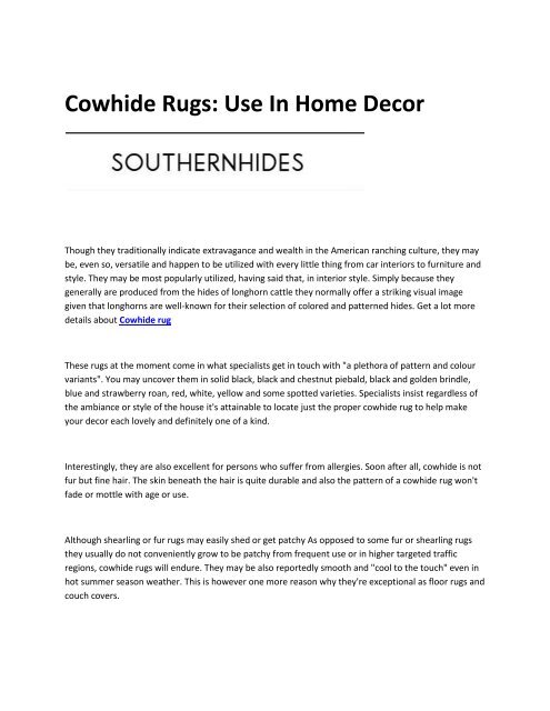 6 Cowhide Rug