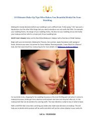 10 ultimate make up tips who makes you beautiful bridal on your wedding