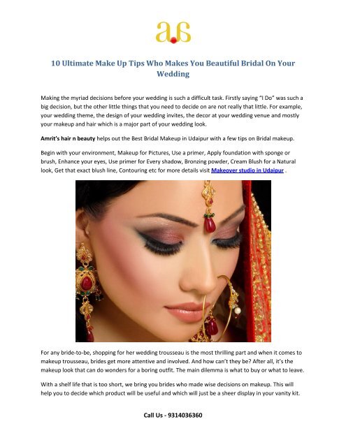 10 ultimate make up tips who makes you beautiful bridal on your wedding