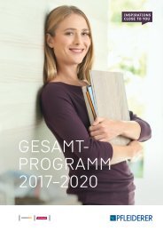 Pfleiderer Gesamtprogramm 2017 - 2020