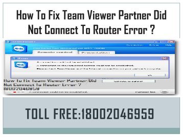 18442003971  Fix TeamViewer Partner Not Connect To Router Error