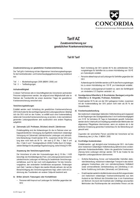 Tarif AZ - Wulff und Partner