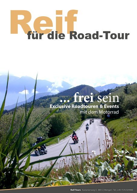 Reif - Tours   Motorradreisen 2018 Motorradurlaub