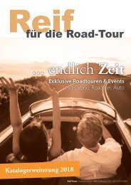 REISEN Reif - Tours Exclusive Roadtouren Erweiterung 2018 