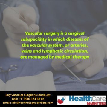 Vascular Surgeons Email List