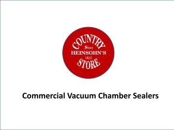 Vacuum Sealers and Vacuum Packaging Machines