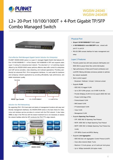 PLANET_Datasheet_Combo-Managed-Switch-WGSW-24040-WGSW-24040R_2017_EN