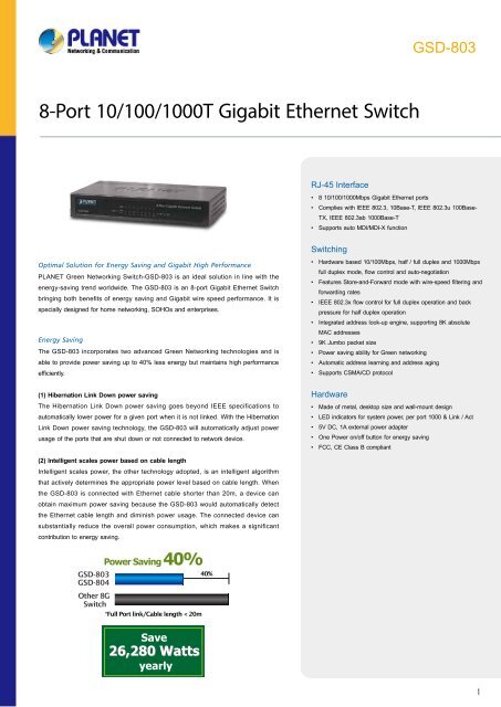 PLANET_Datasheet_Ethernet-Switch-GSD-803_2017_EN
