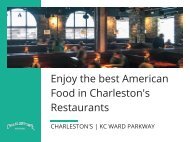 Enjoy the best American Food in Charleston's Restaurants