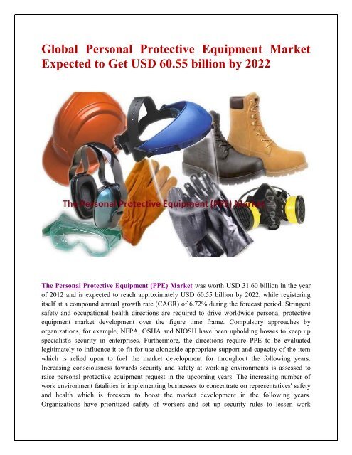 PERSONAL PROTECTIVE EQUIPMENT (PPE) MARKET