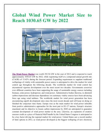 WIND POWER MARKET