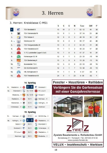 2017_11_25 Ausgabe 9 Juliankadammreport 16. Spieltag TSV Nordhastedt