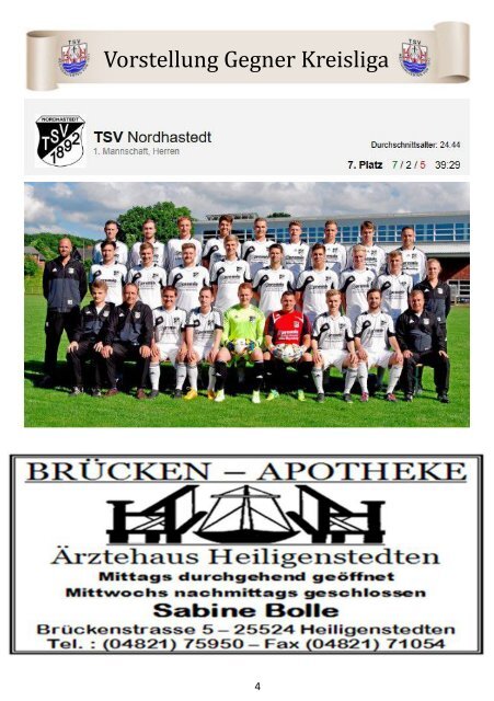 2017_11_25 Ausgabe 9 Juliankadammreport 16. Spieltag TSV Nordhastedt