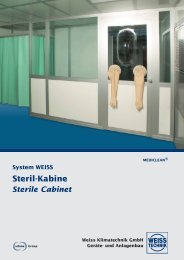 Steril-Kabine Sterile Cabinet - Weiss Klimatechnik GmbH