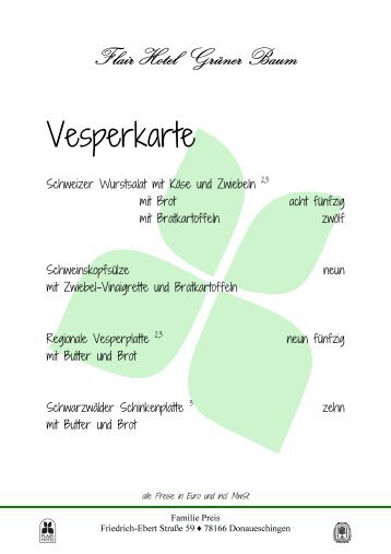 Vesperkarte 2018