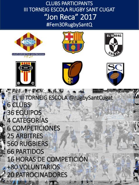 INVITACION IV Torneo Escoles Rugby Sant Cugat 2018