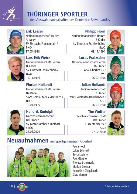 TSV-Journal Oberhof - Saison 2017 / 2018