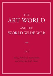 The Art World and the World Wide Web