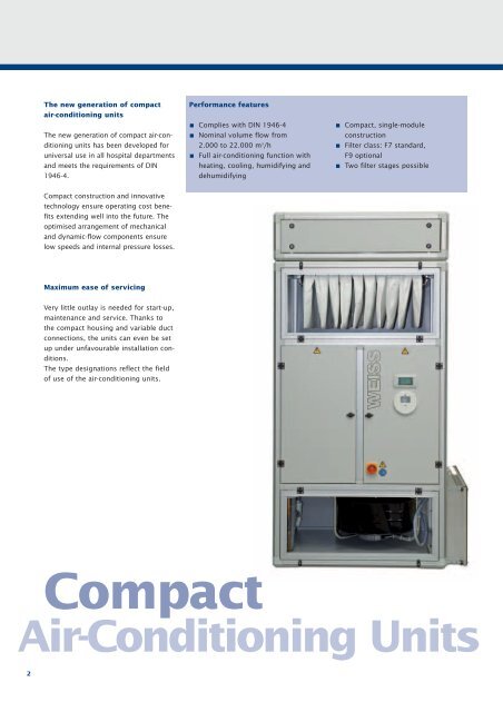 Compact Air-Conditioning Unit - Weiss Klimatechnik GmbH