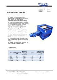 Zellenradschleuse Typ JK BS - Winkel Lufttechnik