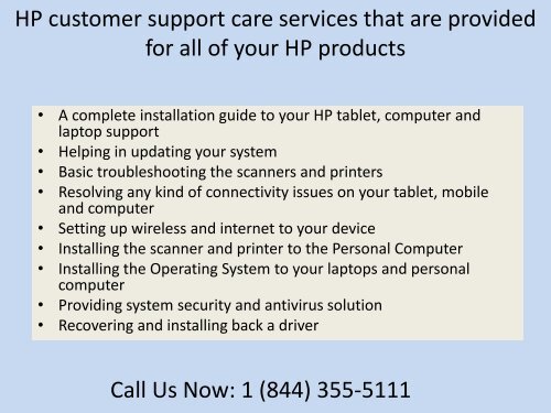 HP Customer Support Phone Number 18443555111, HP Care