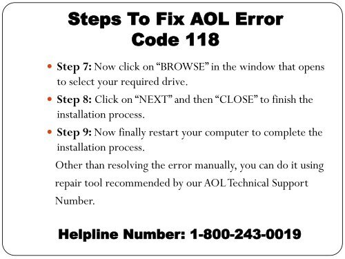 How To Fix AOL Error Code 118? Call 18002430019 For Help