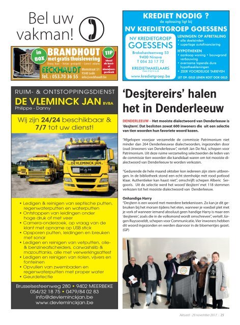 Editie Ninove 29 november 2017