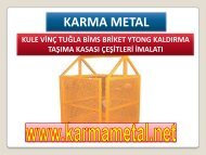 KARMA METAL kule vinc forklift tugla bims briket ytong malzeme tasima kasasi santiye ekipmanlari sepeti