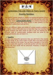 Gemstones You Can Have In Your Custom Jewelry Necklace