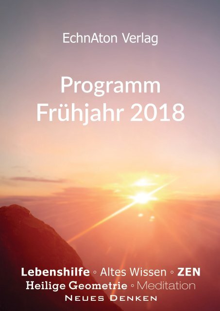 EchnAton Verlag - Vorschau Frühjahr 2018