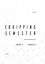 Equipping Semester - Course Description Booklet