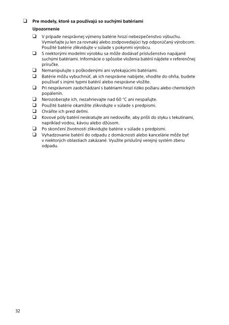 Sony SVF15N1S2E - SVF15N1S2E Documents de garantie Slovaque