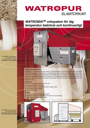 WATROMAT® orksystem för låg temperatur batchvis ... - WATROPUR