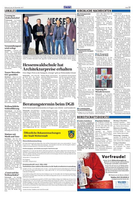 Wochen-Kurier 48/2017 - Lokalzeitung für Weiterstadt und Büttelborn