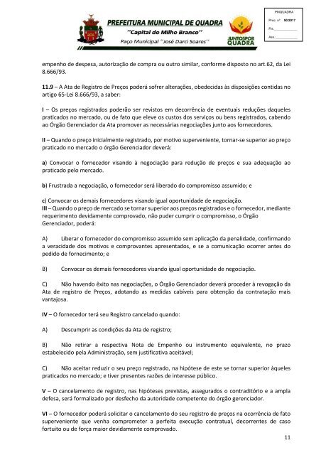 Edital PMQ PP 20_2017_Registro de Preços de material de construção_exclusivo MEPs