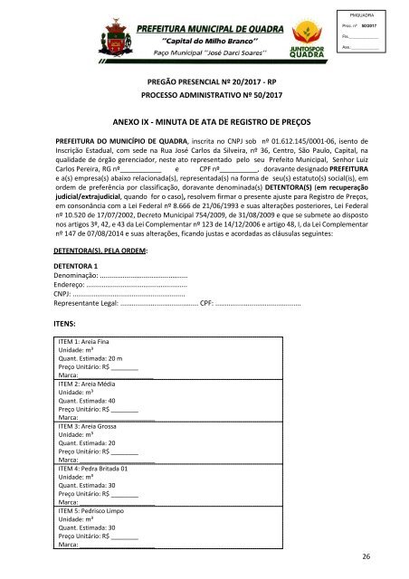 Edital PMQ PP 20_2017_Registro de Preços de material de construção_exclusivo MEPs