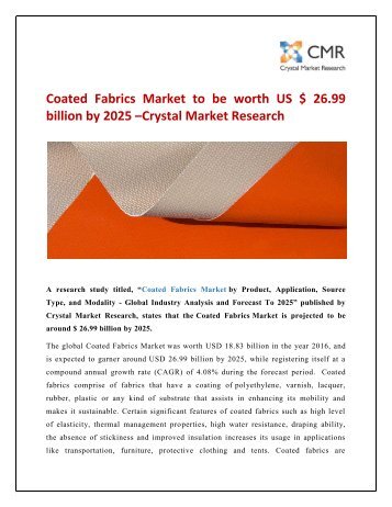Coated Fabrics Market
