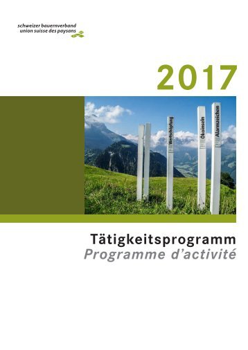 Tätigkeitsprogramm 2017 / Programme d’activité 2017