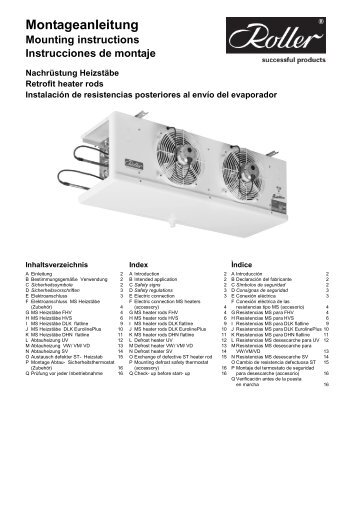 Montageanleitung Mounting instructions Instrucciones de montaje