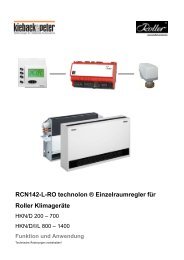 RCN142-L-RO technolon ® Einzelraumregler für Roller Klimageräte