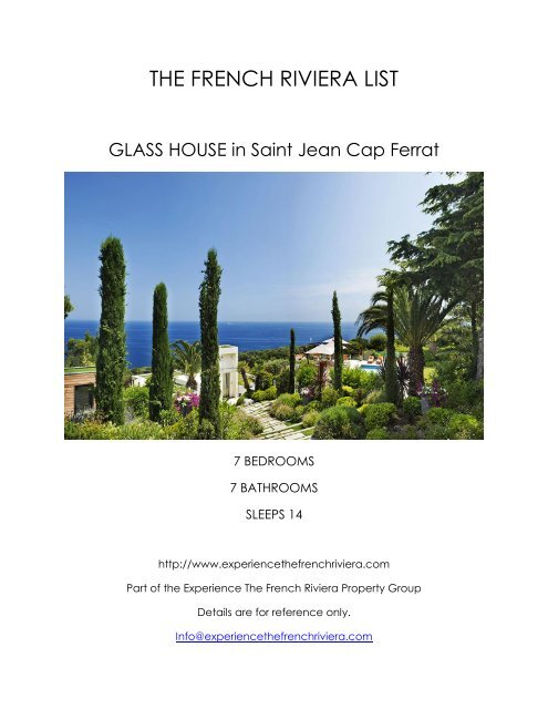 Glass House - Saint Jean Cap Ferrat